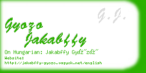 gyozo jakabffy business card
